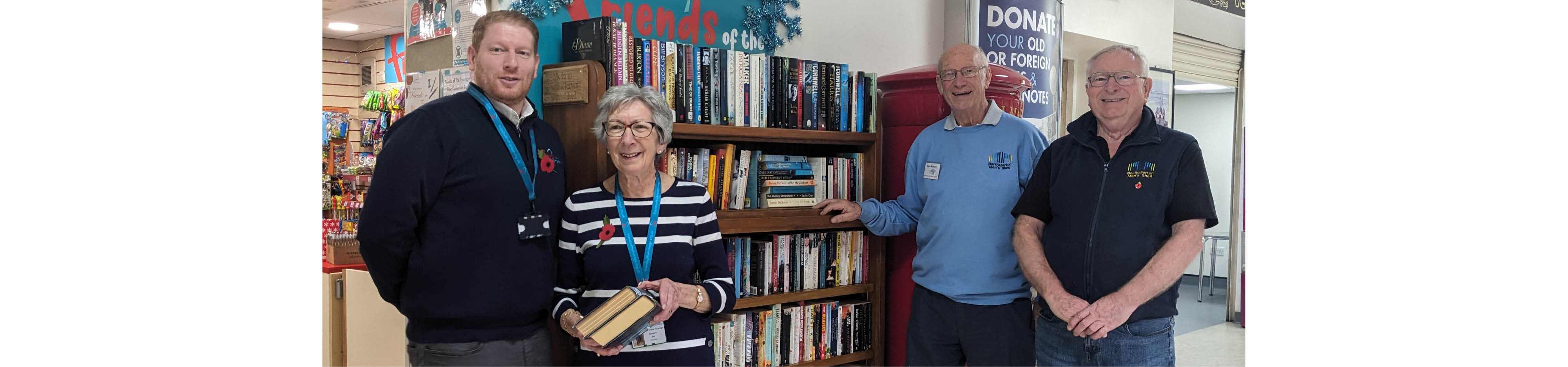 Friarage Shop bookcase donated by Northallerton Men's Shed